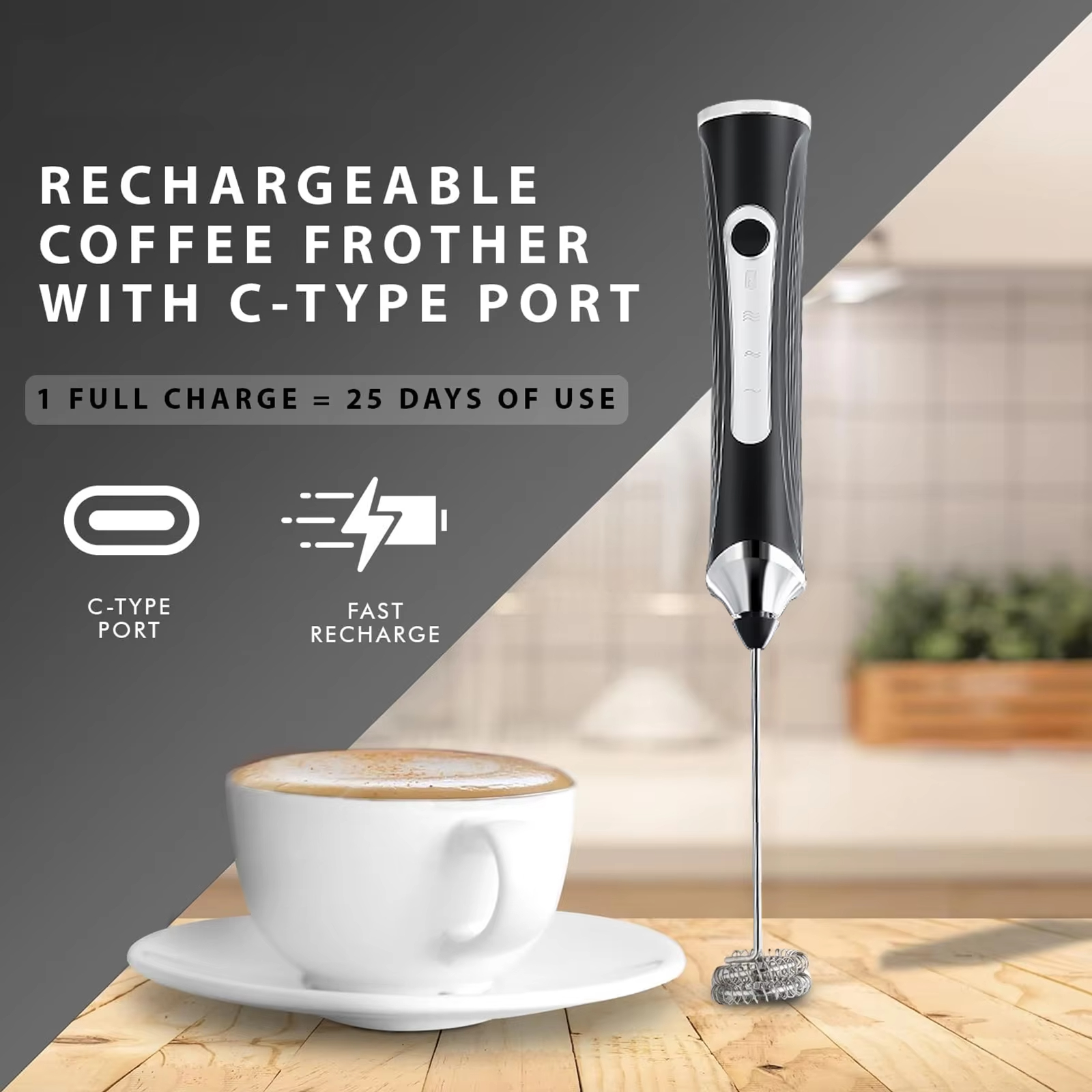 Kitchen Appliances Integrated - Electric milk frother, milk coffee mixer,
