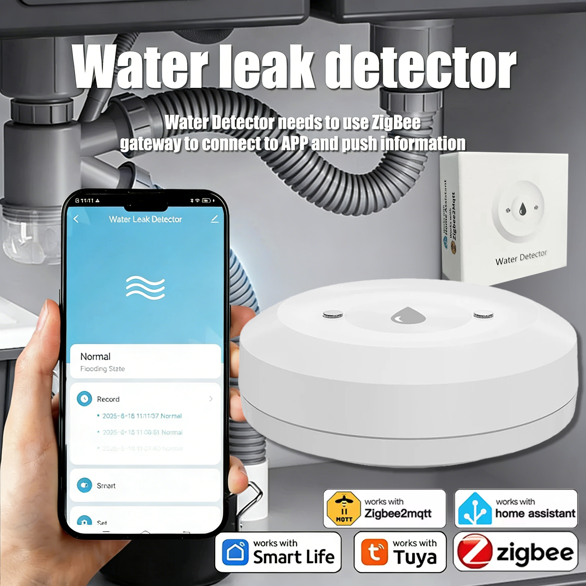 Kitchen Appliances Video - Zigbee 3.0 Water Leak Flood Detector