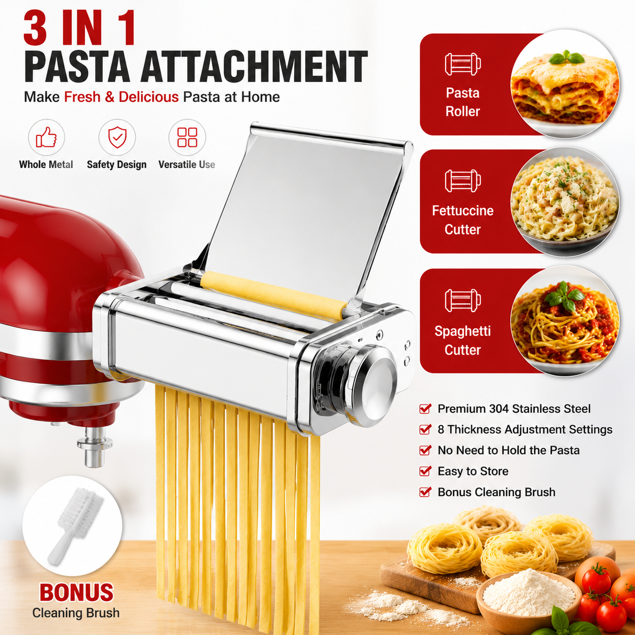 Kitchen Appliances Kitchenaid - Gvode 3 in 1 Pasta Attachment