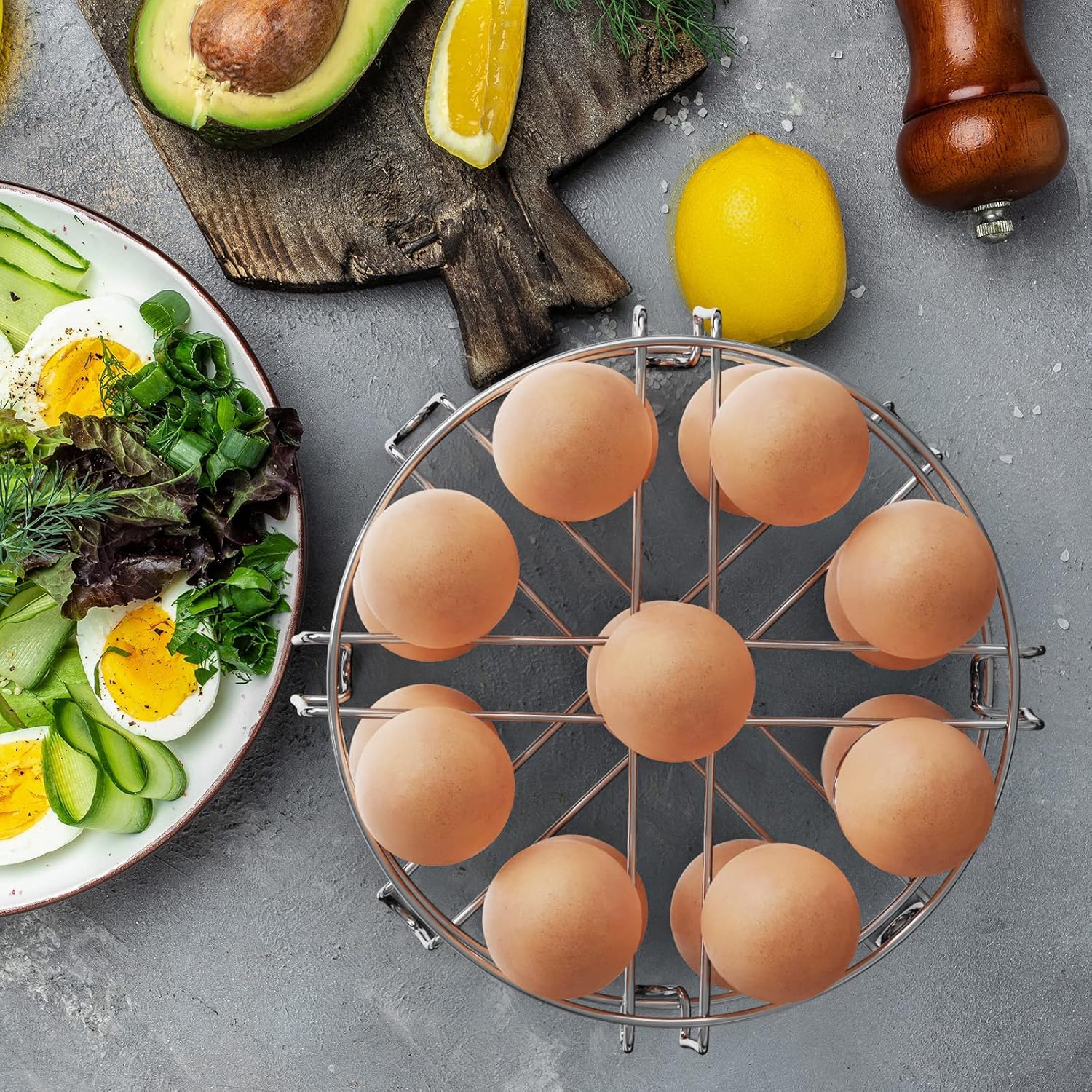 Stainless Steel Egg Steamer Ra - Instant Pot Pressure Cooker avaliação e preço