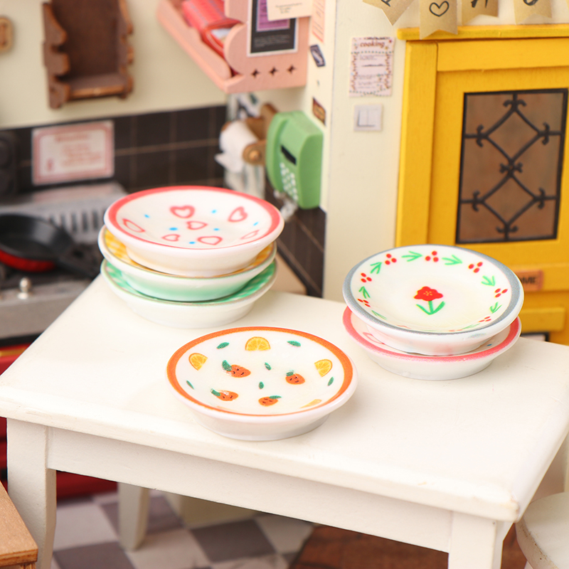 5Pcs 1/12 Dollhouse Mini Plate - Kitchen Appliances Store avaliação e preço
