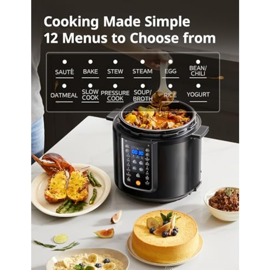 12-in-1 Electric Pressure Cook - Instant Pot Pressure Cooker avaliação e preço