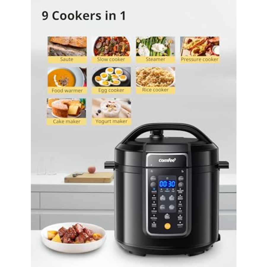 12-in-1 Electric Pressure Cook - Instant Pot Pressure Cooker avaliação e preço