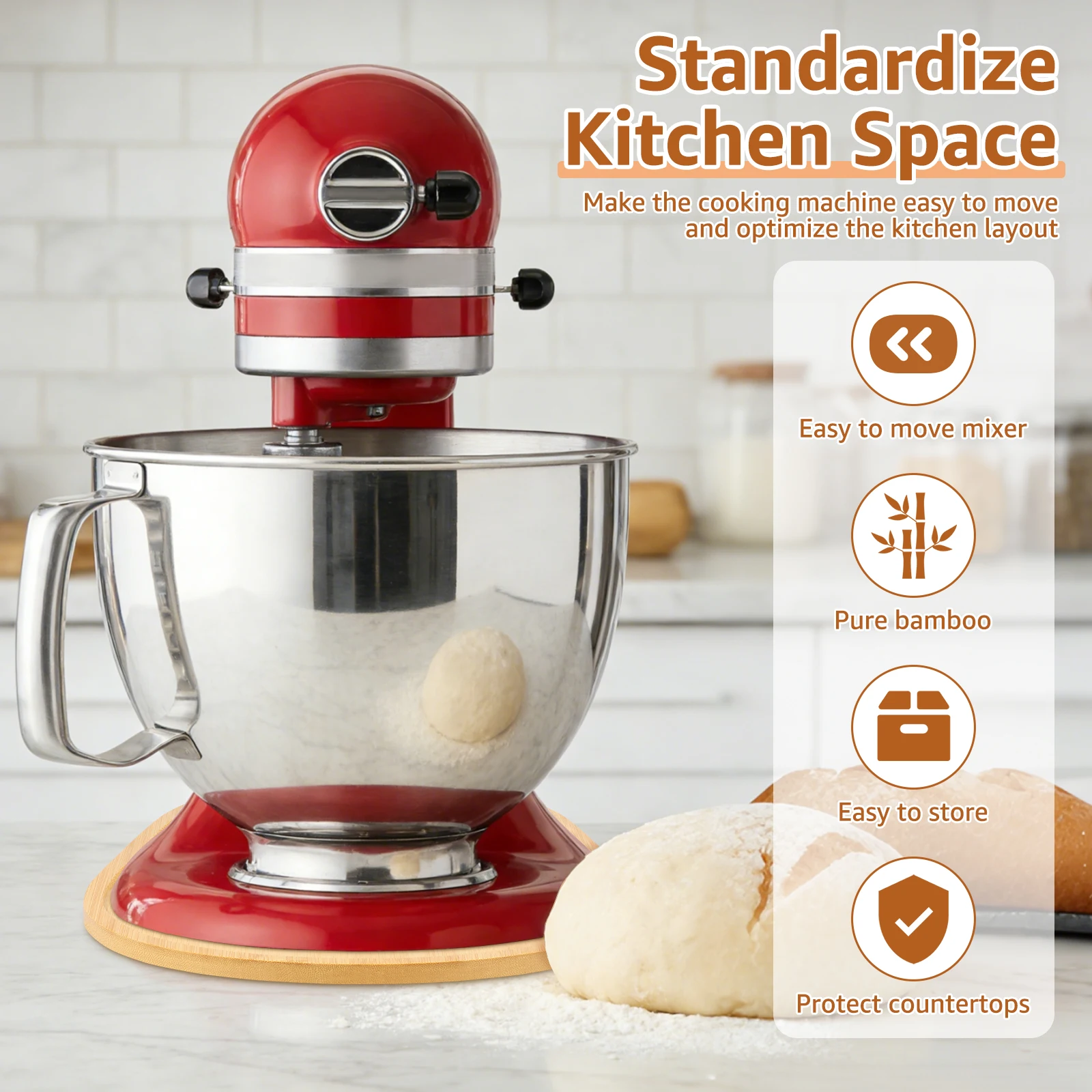 Bamboo Mixer Slider for Kitche - Kitchen Appliances Kitchenaid avaliação e preço