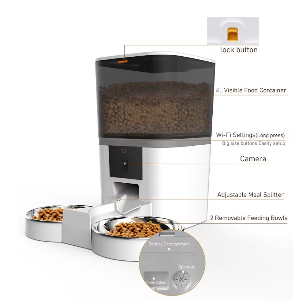 4L Automatic Cat Feeder Smart  - Kitchen Appliances Video avaliação e preço