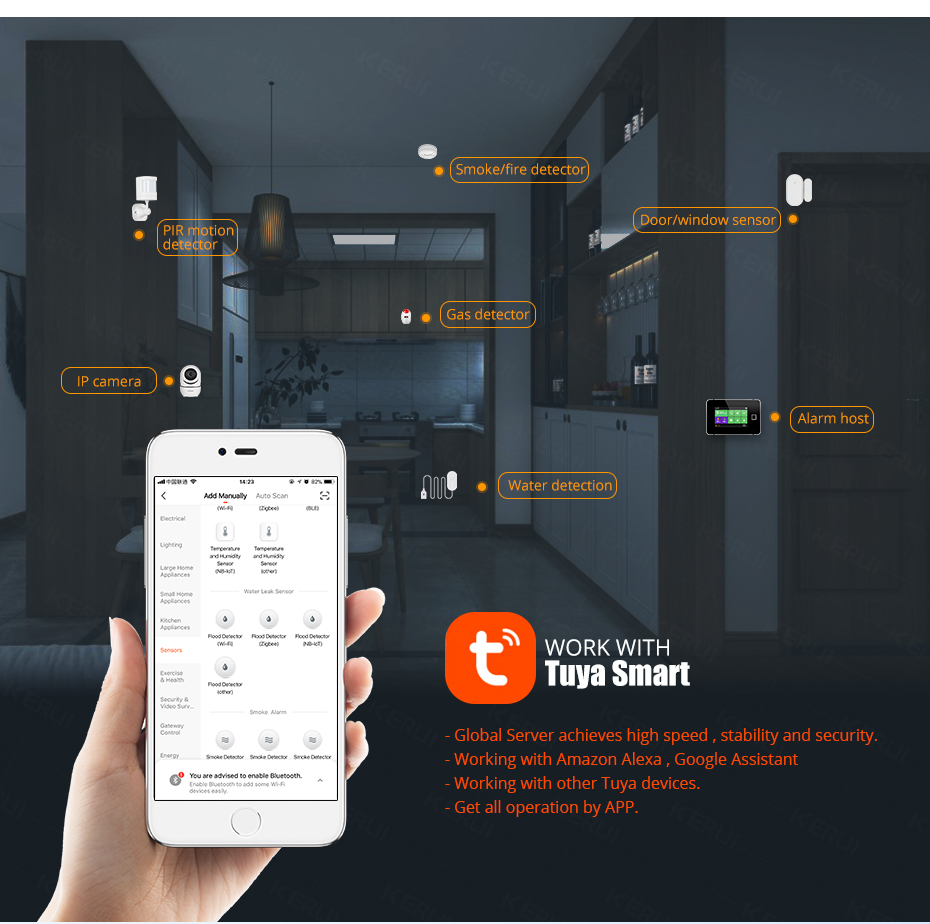 KERUI Smart  WiFi Water Sensor - Kitchen Appliances Video avaliação e preço