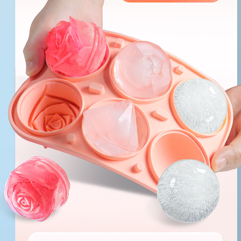 3D Rose Diamond Round Ice Cube - Kitchen Appliances And Utensils avaliação e preço