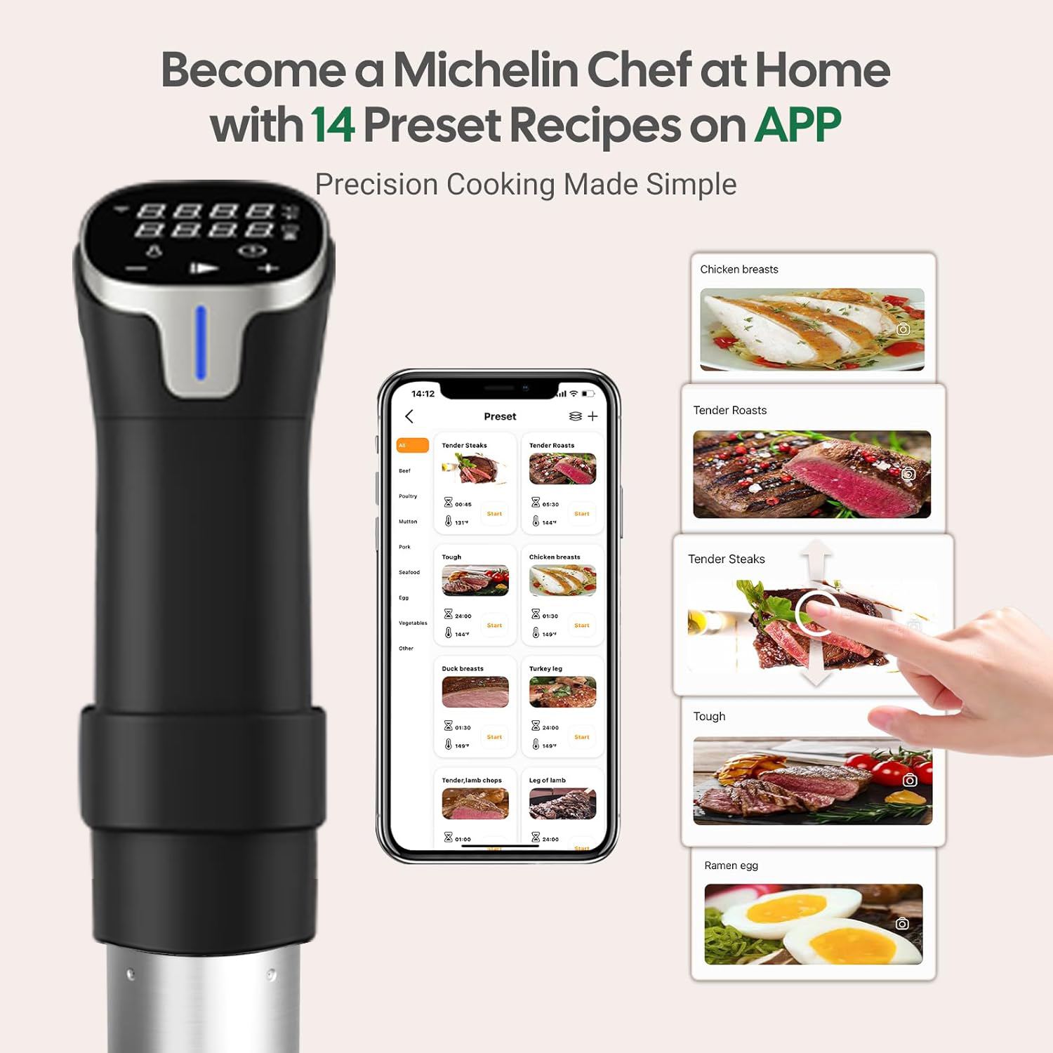 2.4G WIFI Sous Vide Cooker Gis - Sous Vide Immersion avaliação e preço
