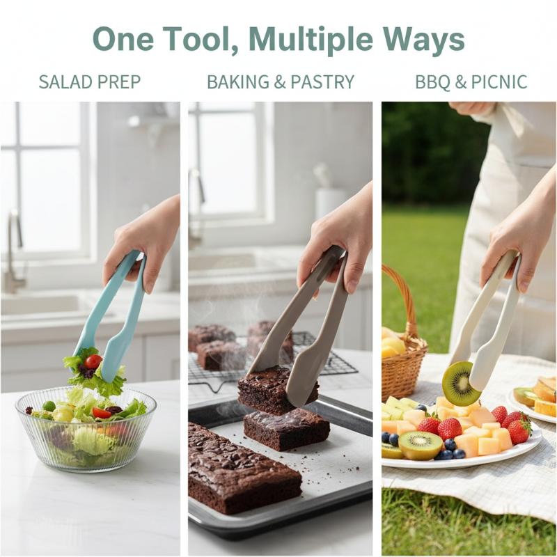 3pcs Plastics Food Tongs NonSl - Kitchen Appliances And Utensils avaliação e preço