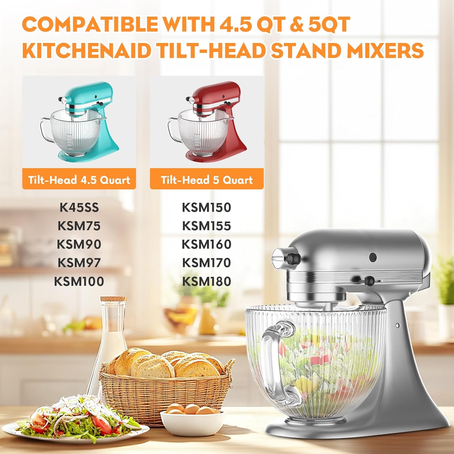 GVODE Glass Bowl for Kitchenai - Kitchen Appliances Kitchenaid avaliação e preço