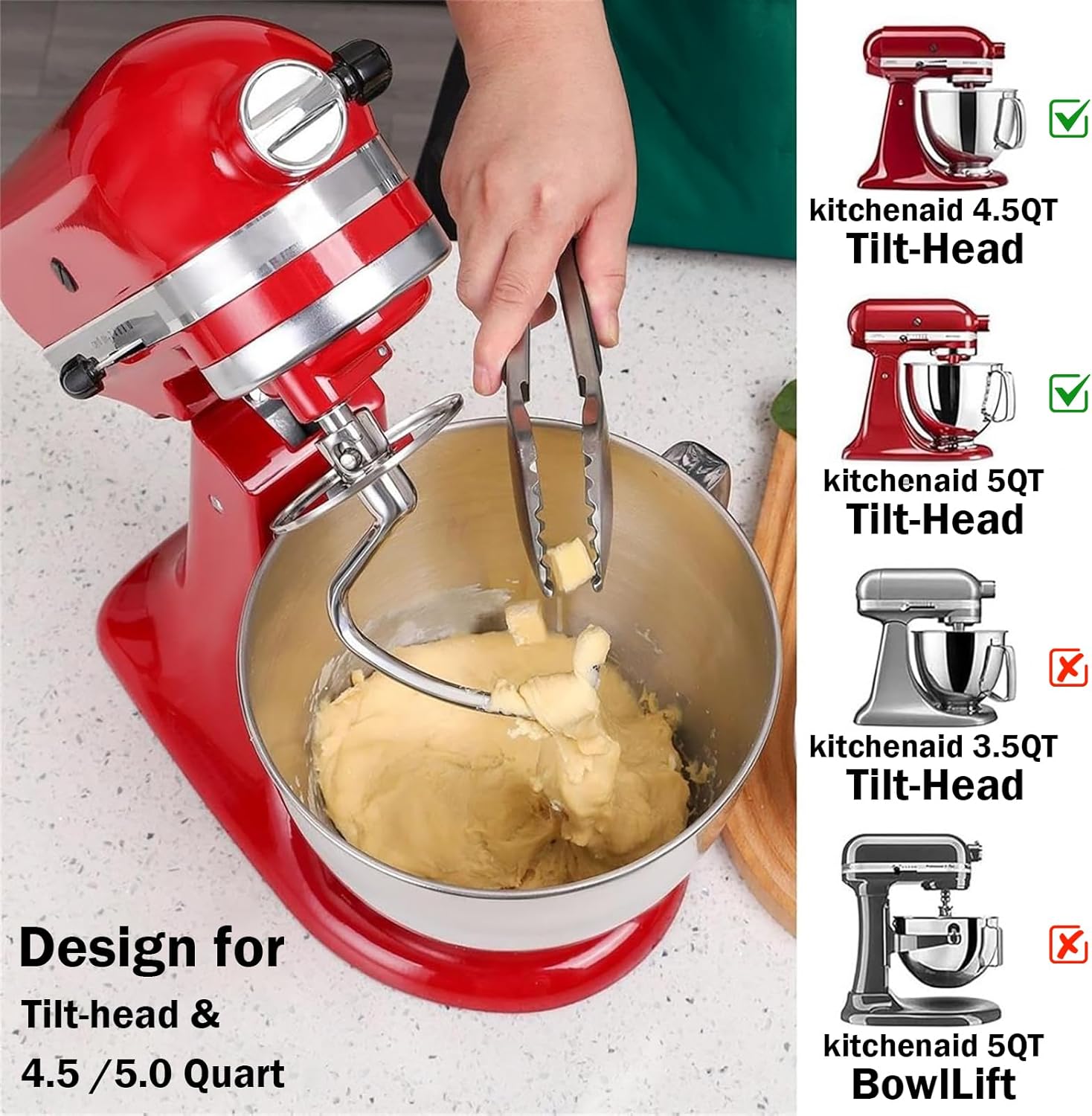 Stainless Steel Dough Hook Wit - Kitchen Appliances Kitchenaid avaliação e preço