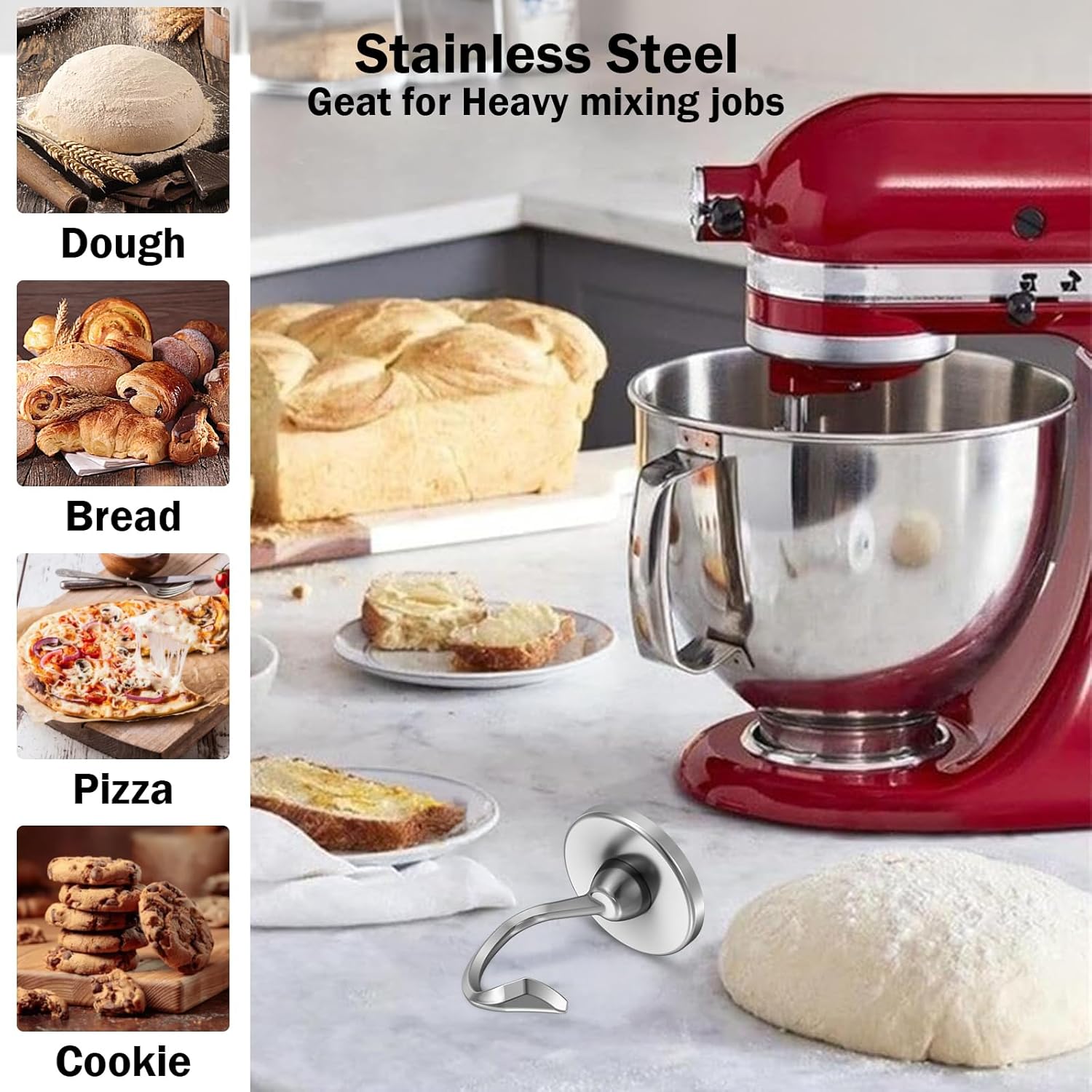 Stainless Steel Dough Hook Wit - Kitchen Appliances Kitchenaid avaliação e preço