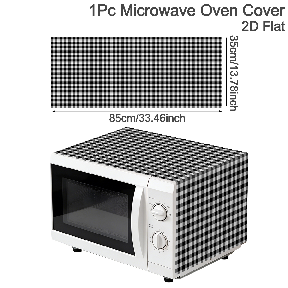 Black White Plaid Microwave Ov - Kitchen Appliances In White avaliação e preço