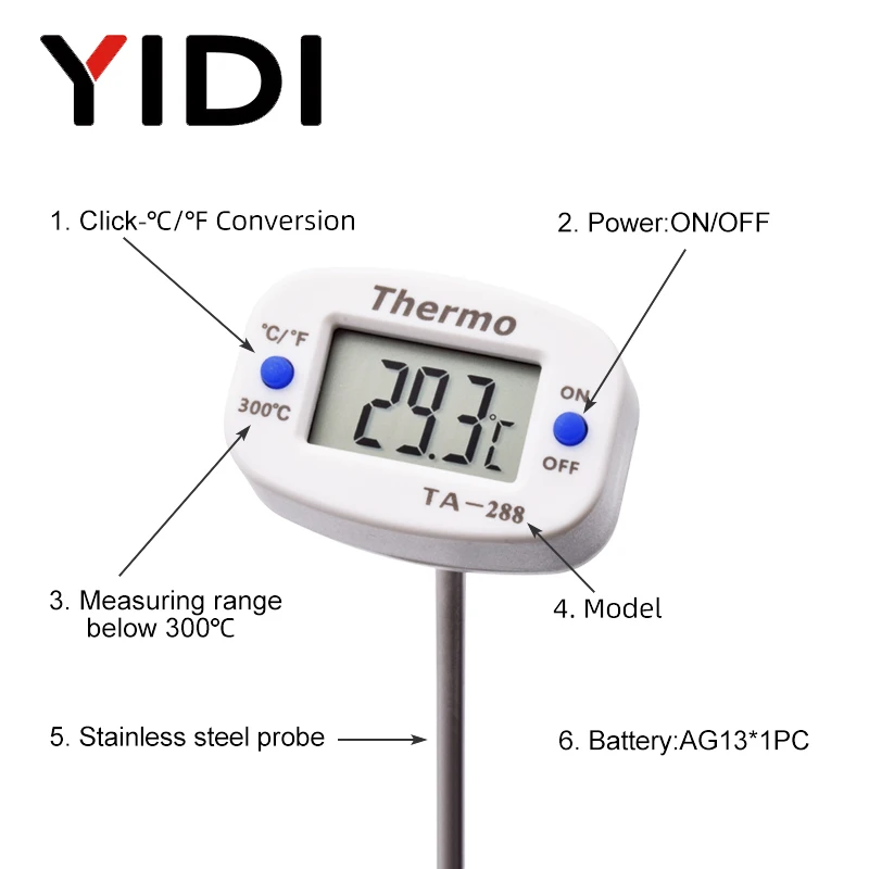 TA288 LCD Digital Food Thermom - Kitchen Appliances Video avaliação e preço