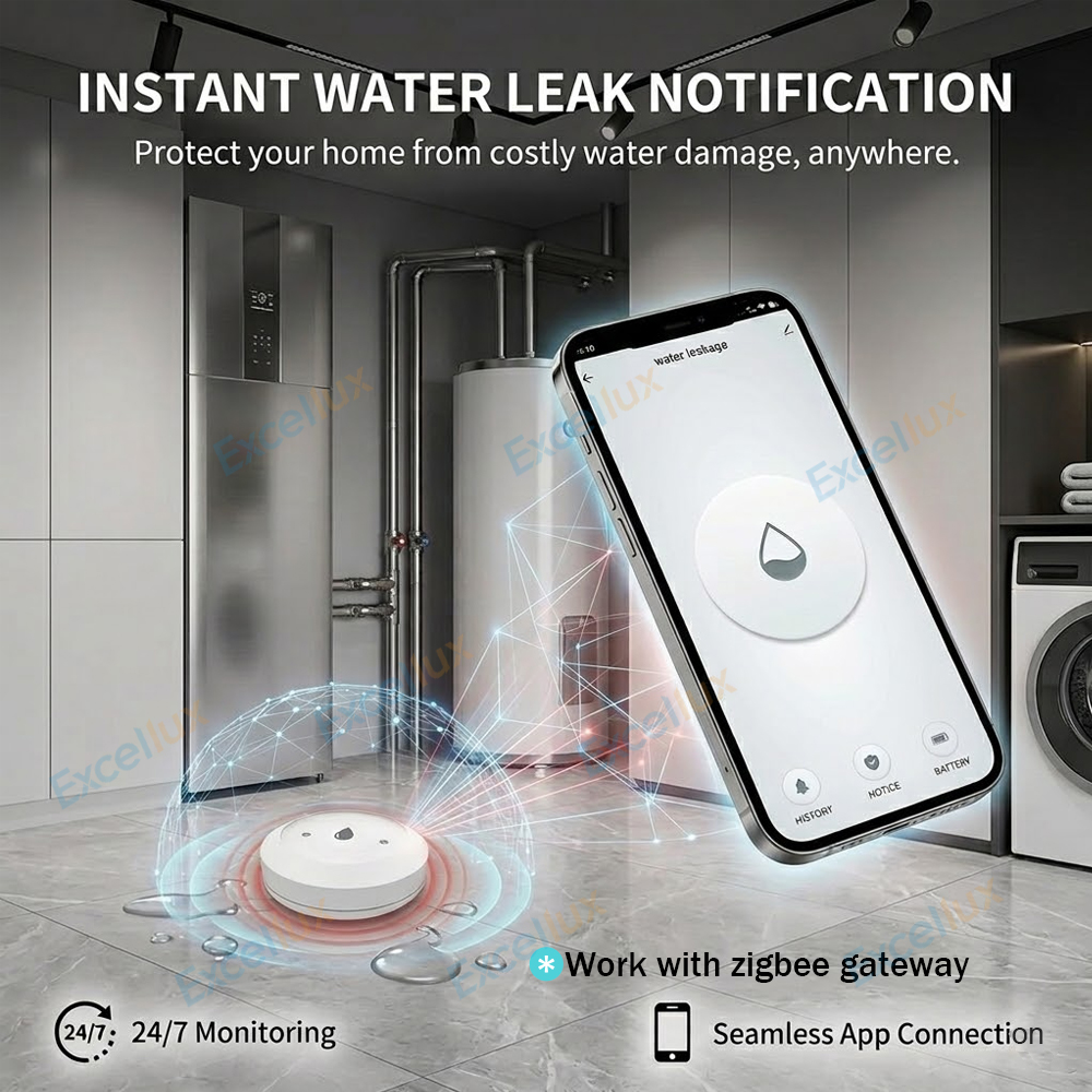 Zigbee Water Sensor Leak Flood - Kitchen Appliances Video avaliação e preço