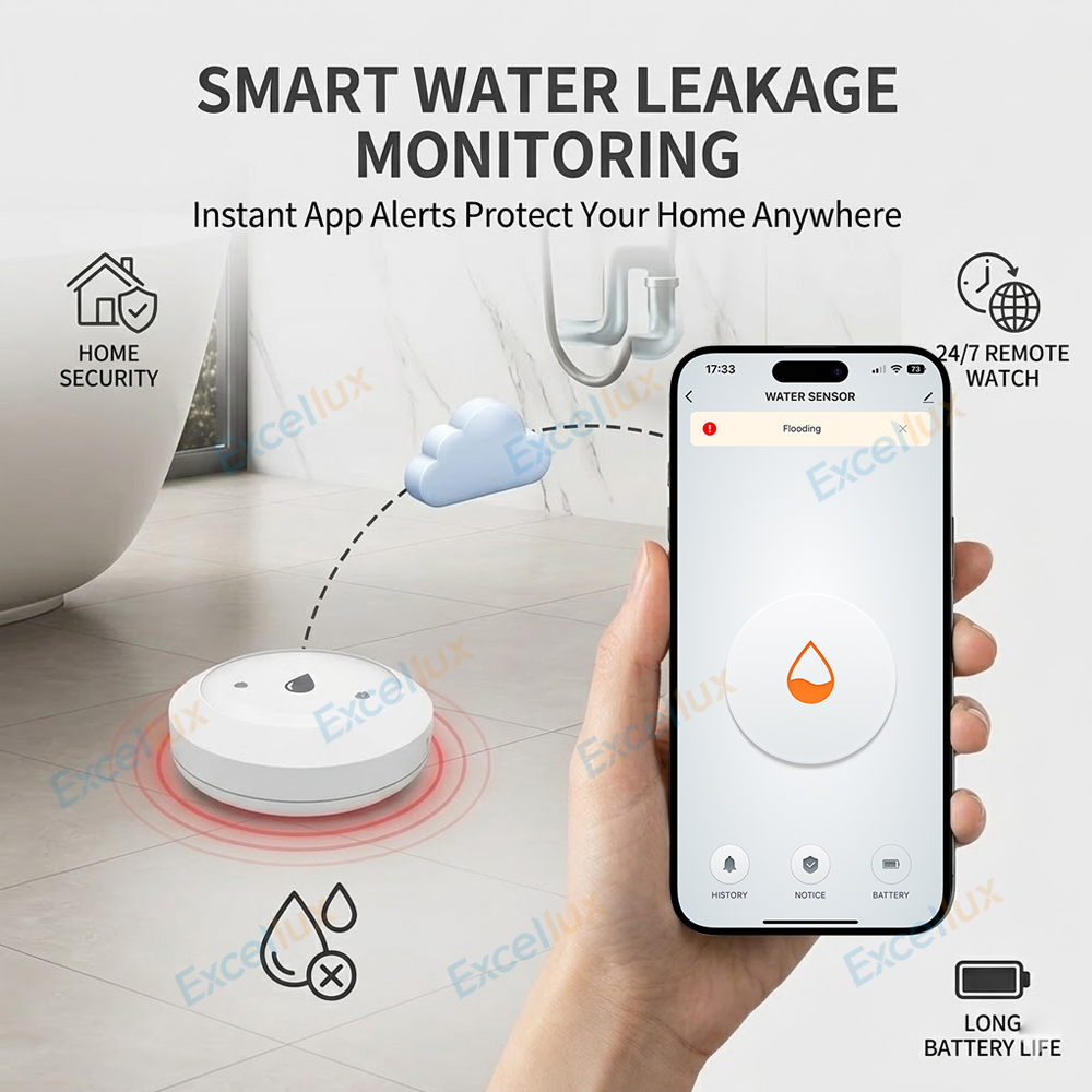 Zigbee Water Sensor Leak Flood - Kitchen Appliances Video avaliação e preço