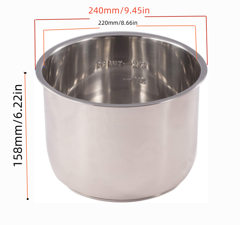 1pcs Stainless Steel Inner Coo - Instant Pot Pressure Cooker avaliação e preço